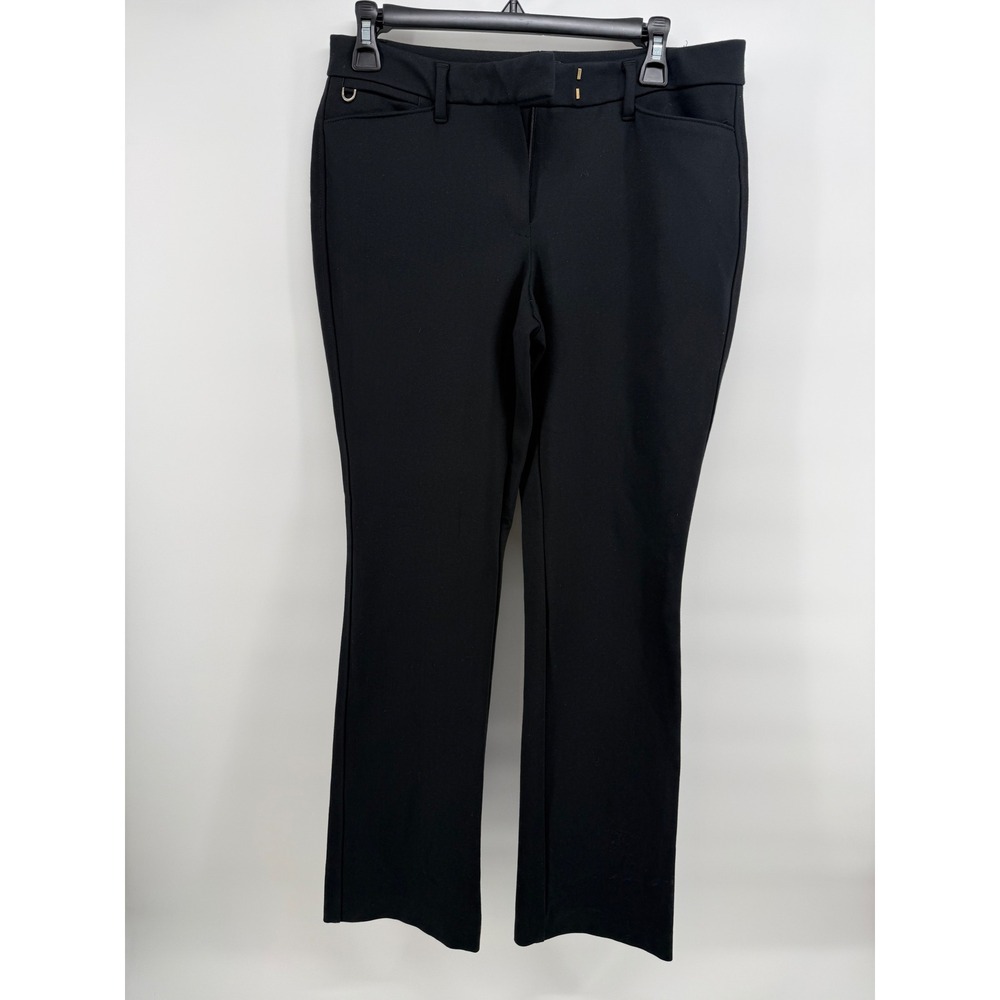 White House Black Market The Slim Boot Black Trousers Dress Pants Size 6